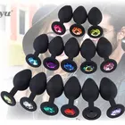 Анальная пробка безопасная силиконовая Анальная пробка с кристаллами ювелирные изделия Анальная пробка вагинальная пробка секс-игрушки для женщин мужчин анальный расширитель игрушки для геев