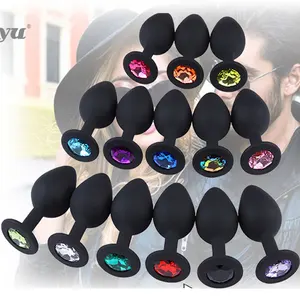 Анальная пробка безопасная силиконовая Анальная пробка с кристаллами ювелирные изделия Анальная пробка вагинальная пробка секс-игрушки для женщин мужчин анальный расширитель игрушки для геев