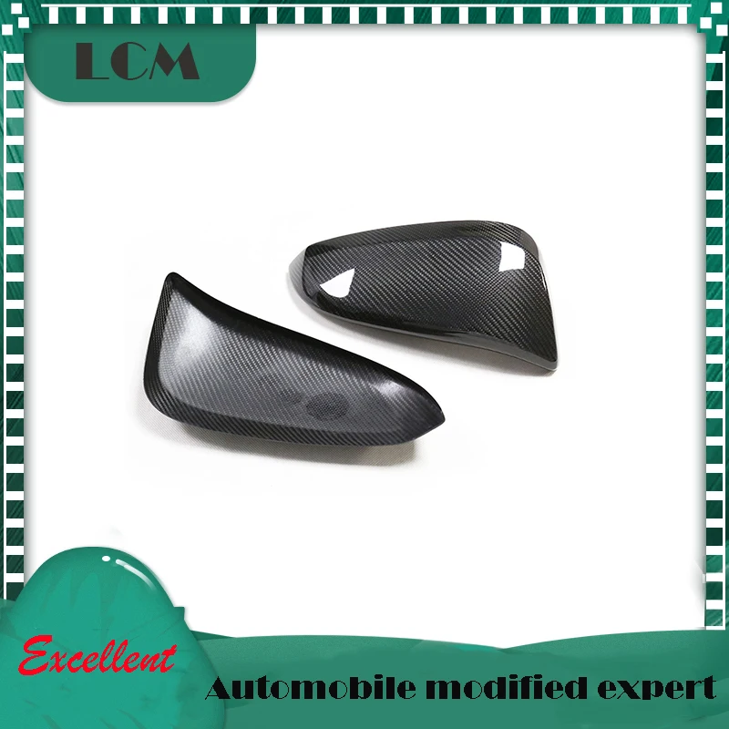 

Real Carbon Fiber Mirror Cover Add On Style For Toyota RAV4 14-18 Highlander 15-19 Rearview Side Door Caps Sticker