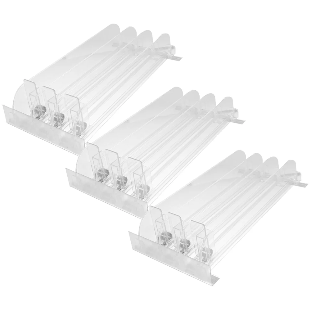 

3 Pcs Shelf Pusher Soda Fridge Replenishment Drink Plastic Automatic Dispenser Ps Can Pushers Drinking