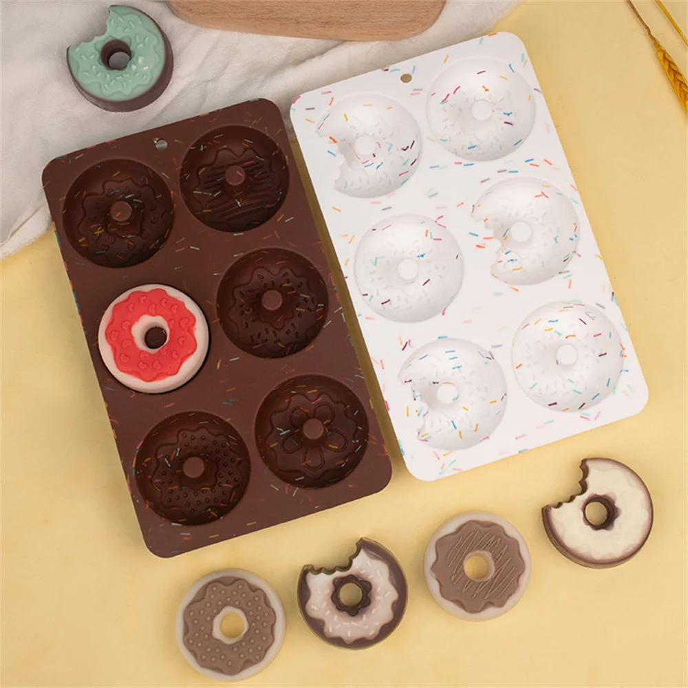 

Donut Mold Silicone Chocolate Mold Pastry Bread Cake Mold Non-Stick Baking Mold DIY Baking Tray Doughnut Dessert Making Tools