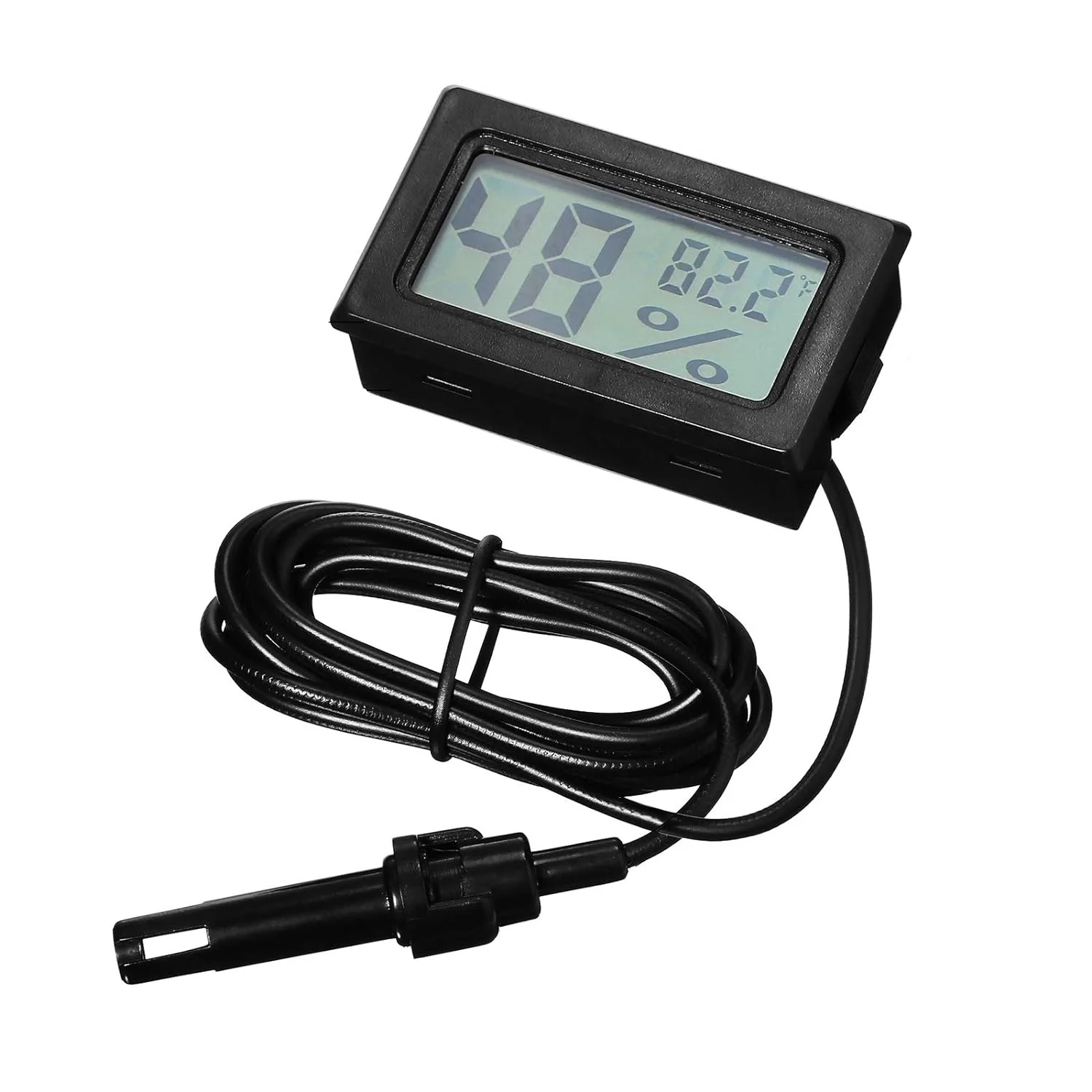 

Mini Digital Thermometer Hygrometer with Probe Indoor Temperature Humidity Meter Gauge LCD Fahrenheit Display Hygrometer Thermom