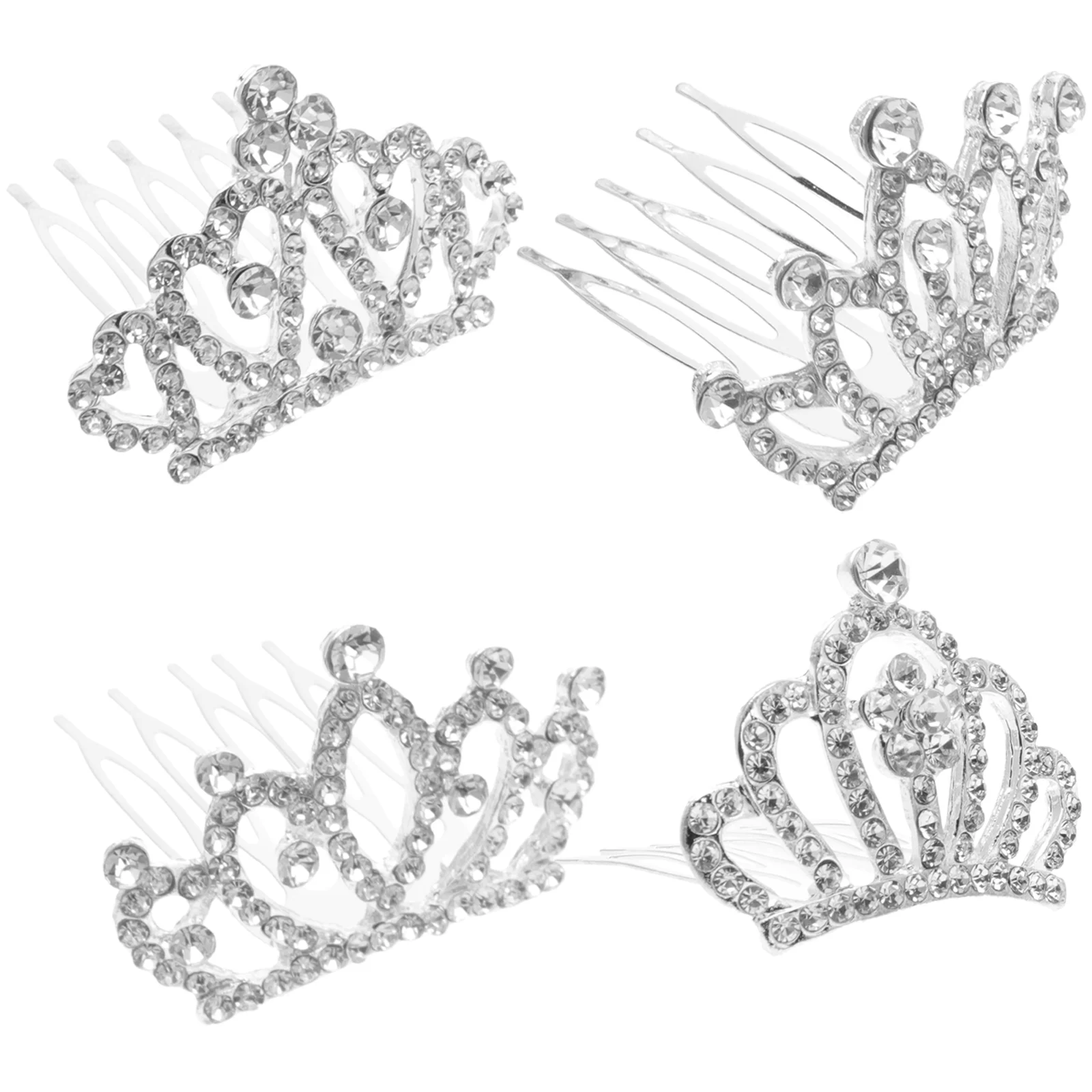 

4pcs Tiara Comb Comb Tiara Small Hair Comb for Hair Accessories