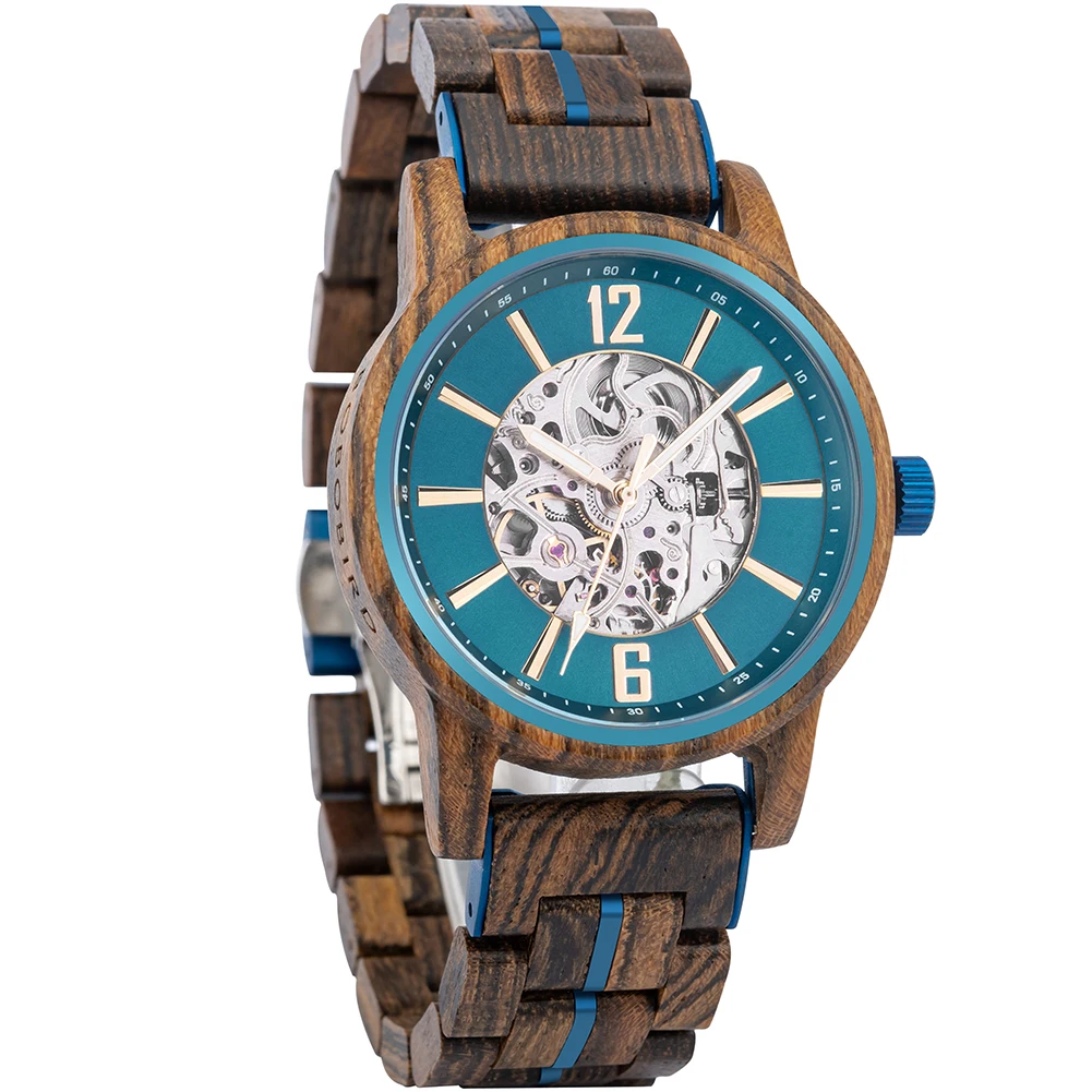 

BOBO BIRD 2022 New Stainless Steel Automatic Mechanical Wooden Men's Watch Custom-made Gifts Waterproof Watches reloj hombre