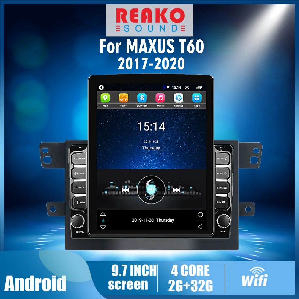 

4G Carplay Autoradio For MAXUS T60 2017-2020 2 Din 9.7" Android Tesla Screen Car Multimedia Player GPS Navigator Stereo