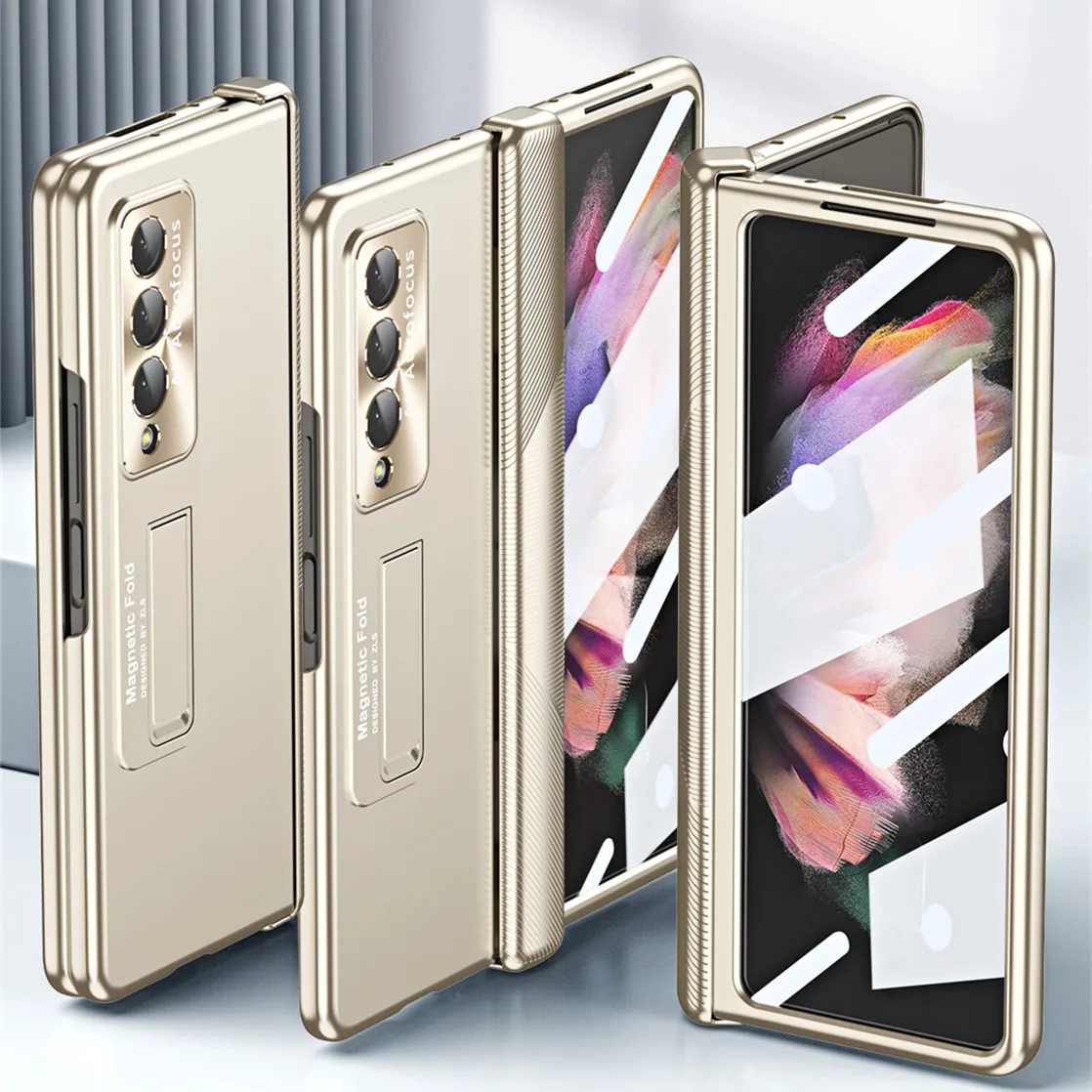 

Ударопрочное закаленное стекло, защитная пленка, чехол для Samsung Galaxy Z Fold 4 Fold4 Fold3 Fold 3 Zfold4 5G, чехол на весь корпус