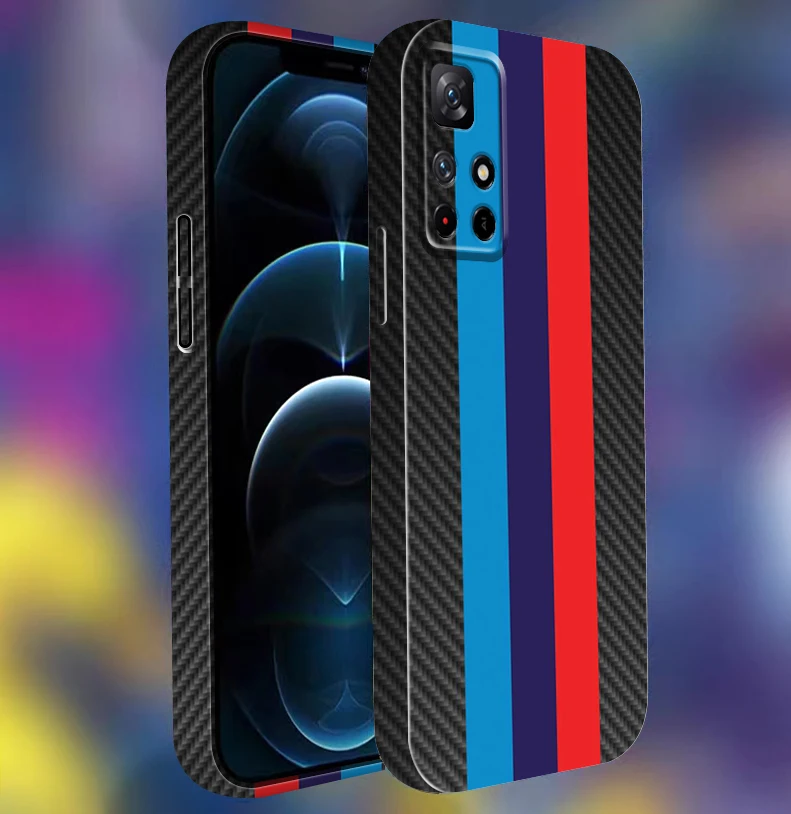 

Top Car BMW Logo Art luxury Film Phone Case For Redmi K60 K50 K40 K30 9A Note 12 11 11T 10 10S Pro Plus 5G Feilin Hard Cover