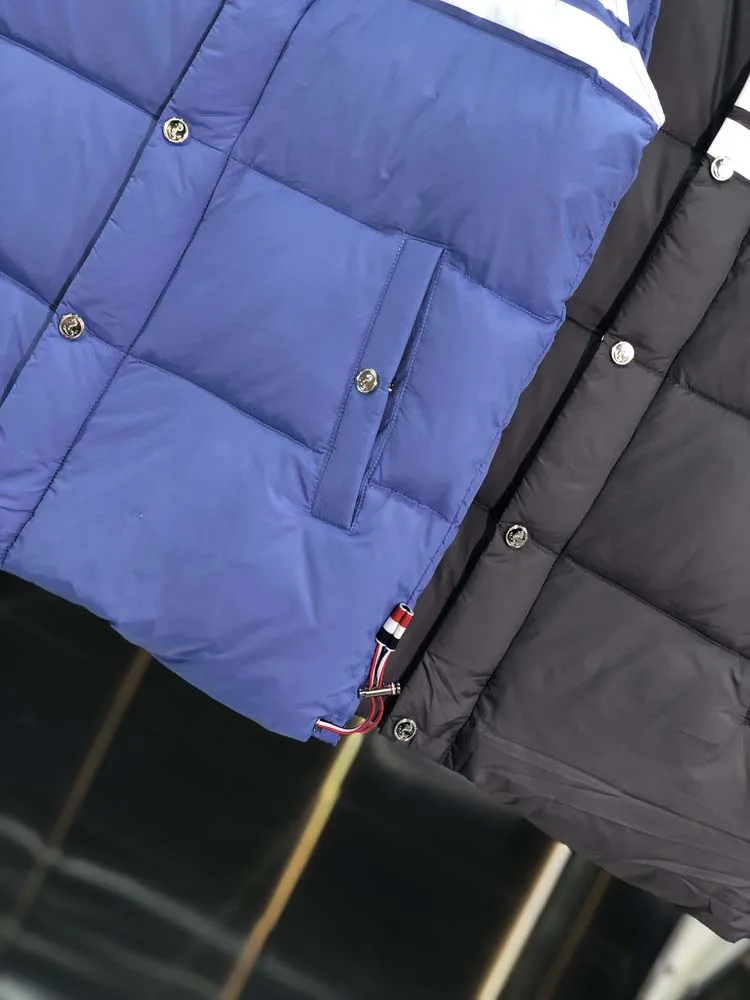 TB THOM Down Vest Men Solid Warm Men Women Parka Ladies Sleeveless Waistcoat Autumn Winter Sports Female Duck Down Waistcoat