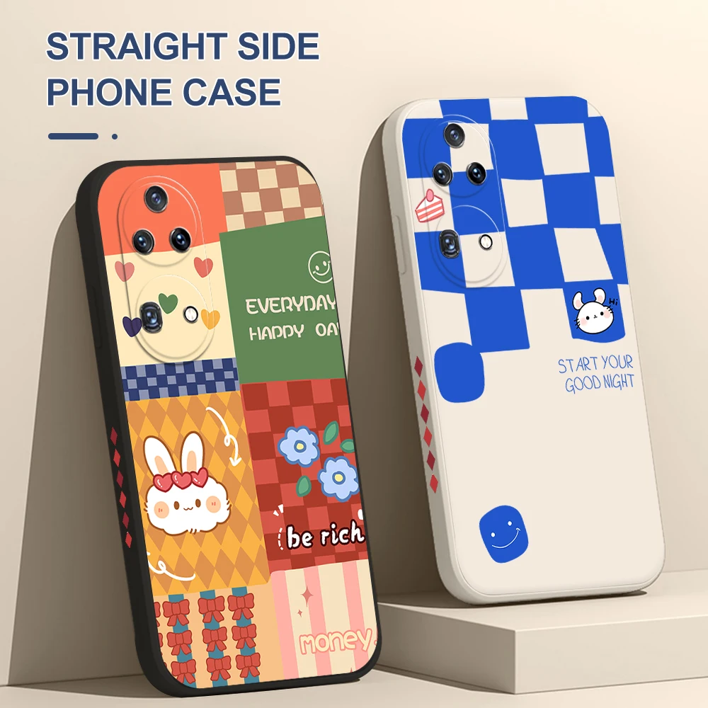 

For Huawei Y9S Y9 Y5 Y7 Prime Y7P Y7A Y6 S Y6P Pro Y7 Animal Square Grid Case For Huawei Mate 20 Lite Pro 40 30 30E Pro 10 Cover