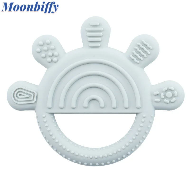 

1PC Baby Silicone Teether Scratching Toy Cartoon Five-Finger Pattern Soothing Teether Food Grade Baby Teething Stick Kid Toys