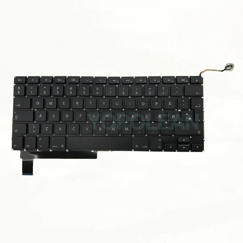 5 шт. новая Дания Датская клавиатура для Macbook Pro Unibody 15 дюймов A1286 2009 2010 2011 2012 года |