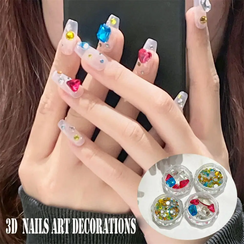 

Rhinestones Strass Glass Rhinestones Nails Art Decorations Nail Diamond Mix Shape Different Color Nail Rhinestones 3D