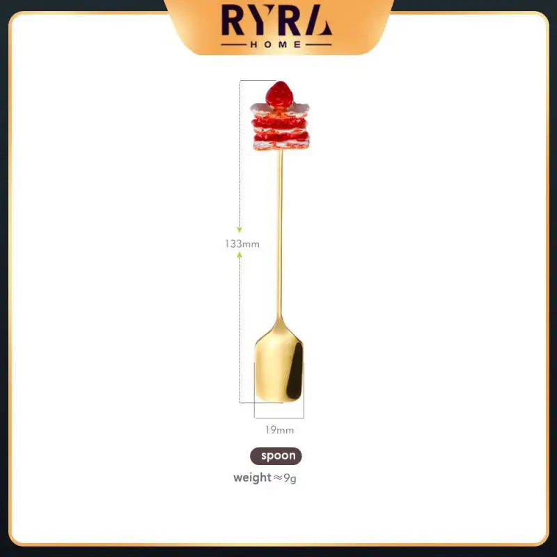 

Cartoon Cake Shape Food Fork Metal Stainless Steel Fruit Fork Small Fork Dessert Fork