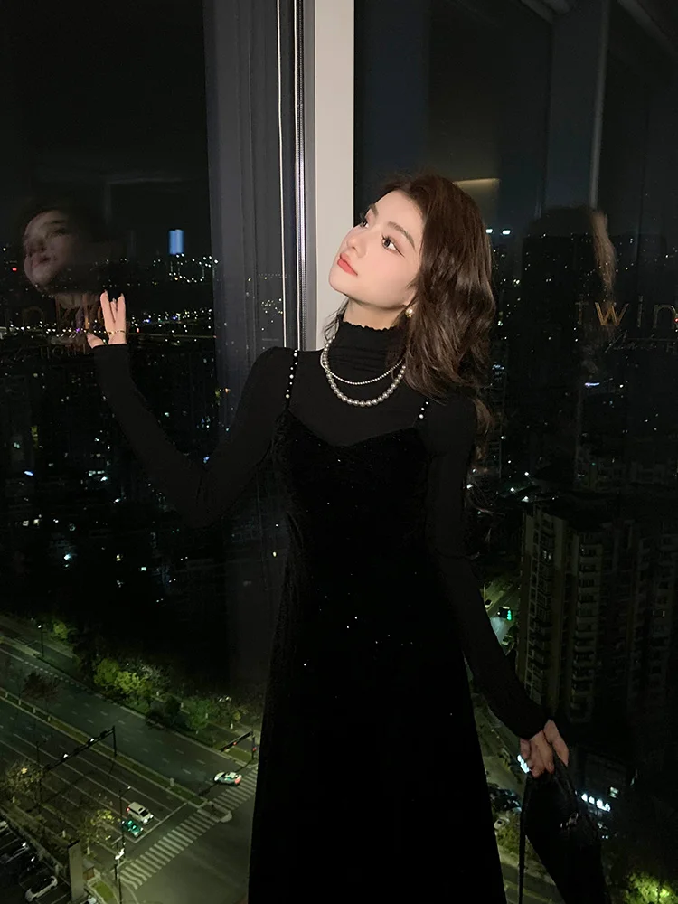 Пальто для ежегодных встреч комплект с юбкой на подтяжках женский осенне-зимний