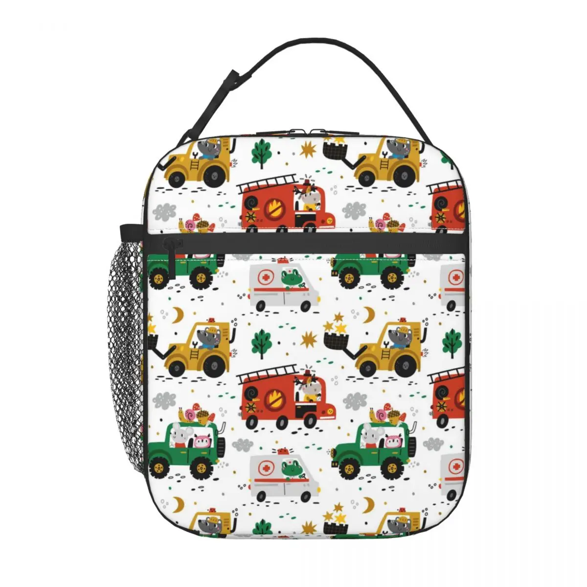 

Fresh Keeping Lunch Bag Cute Forest Animals In Cartoon Cars Cooler Bag for Drinking Insulation Thermal Bag Insulation Ice Pack