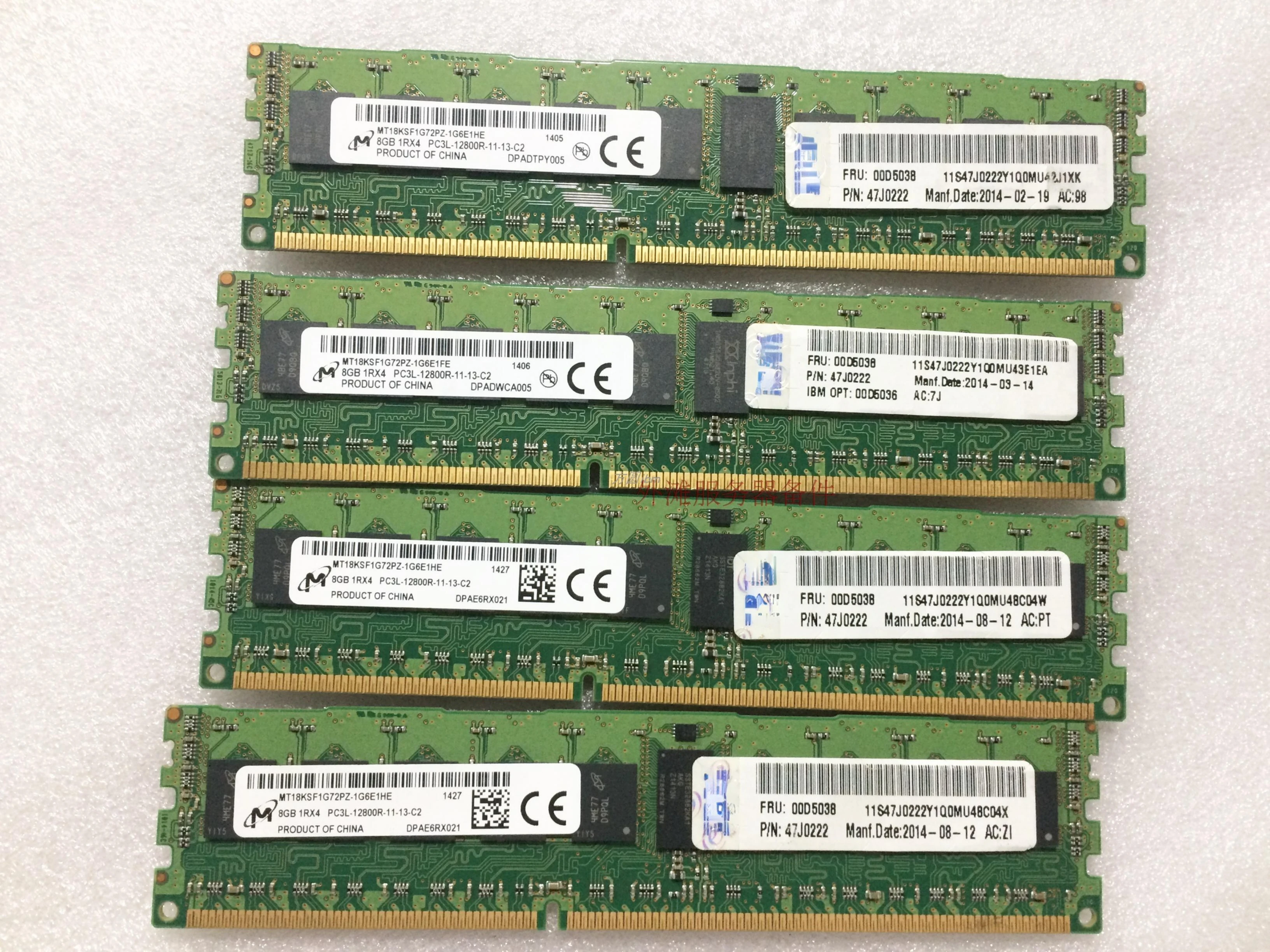 

RAM IBM 00D5038 47J0222 server memory 8G 1RX4 PC3L-12800R ECC1600 REG