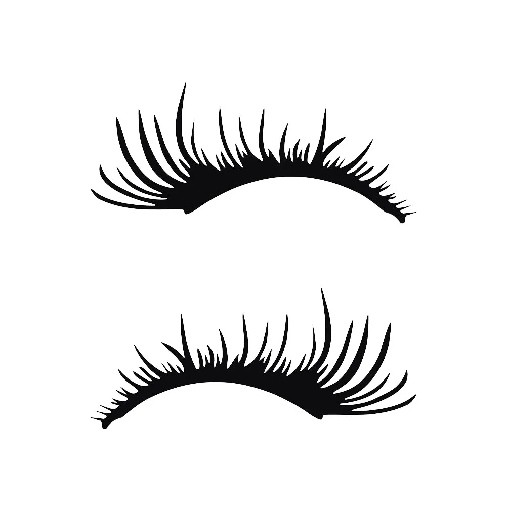 

1 Pair Car Eyelashes Sticker Automotive Headlight Eyelashes Decals Decor