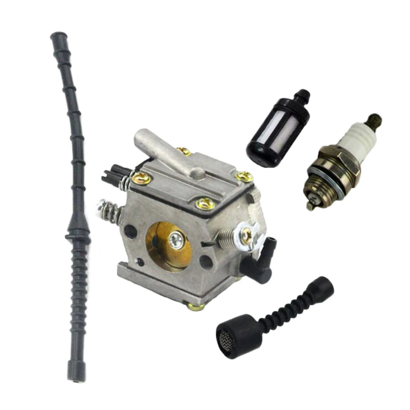 Spark plug Carburetor kit For Stihl 038 Fuel filter Fuel line MS380 MS381 038 Oil line filter Parts Tool 1119 120 0605