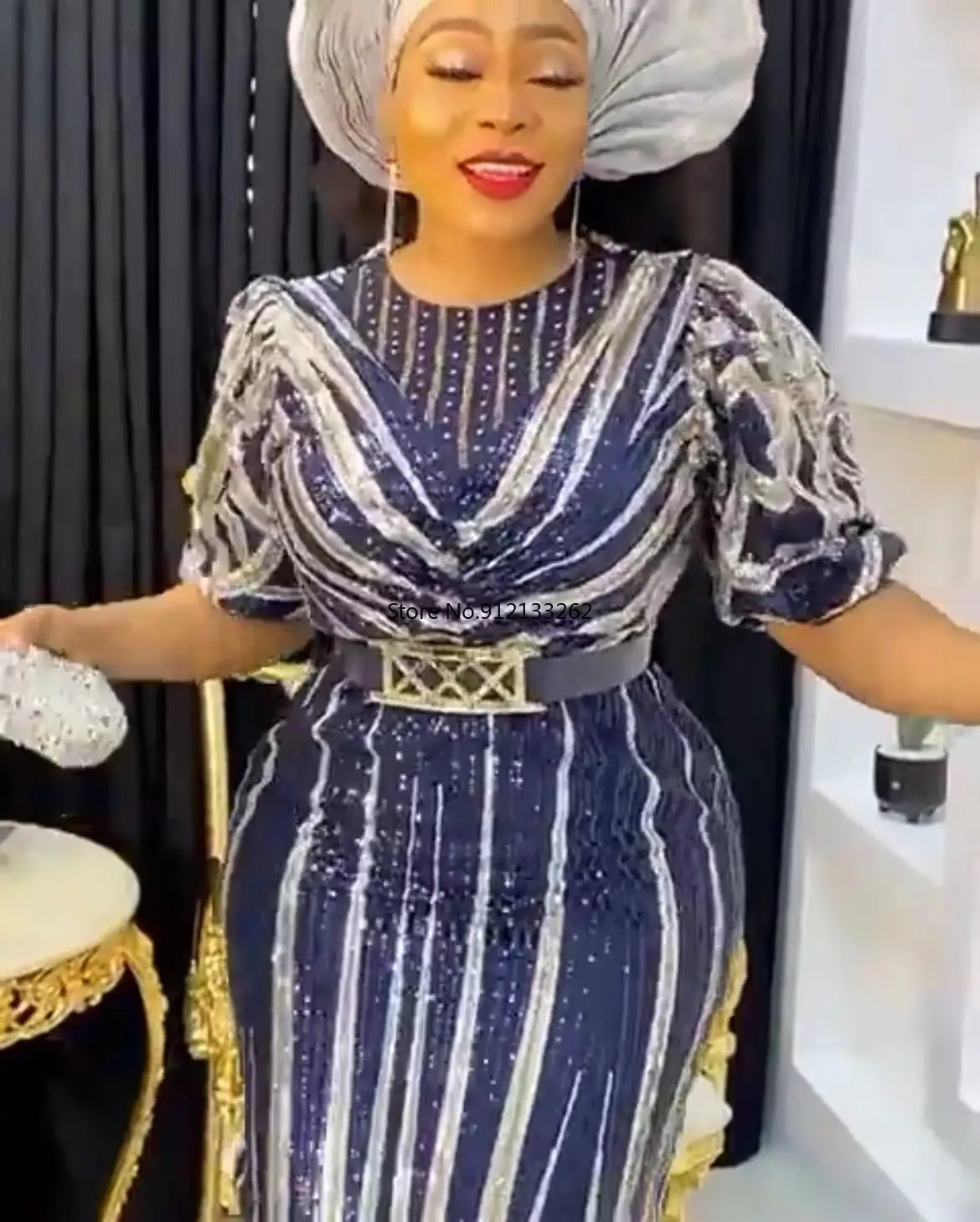 

Plus Size African Party Long Dresses for Women 2022 New Dashiki Ankara Sequin Evening Gowns Turkey Outfits Robe Africa Clothing