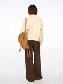 Абрикосовый свитер с воротником-стойкой и двойной молнией кардиган женский