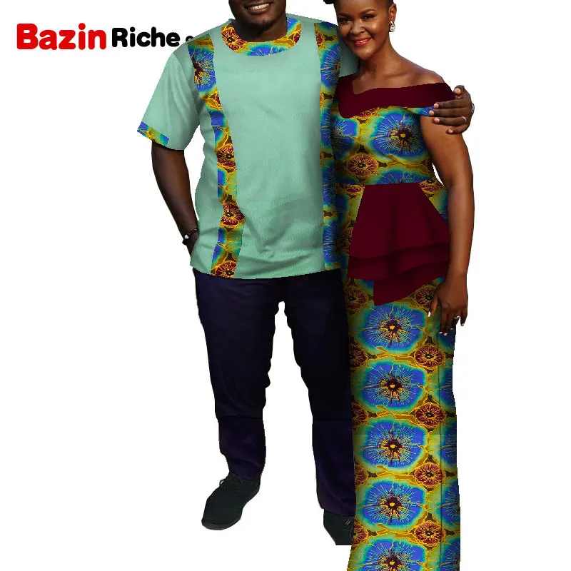 

Летние платья для пар Afrrican, свадебная Мужская футболка на заказ + женская одежда WYQ775