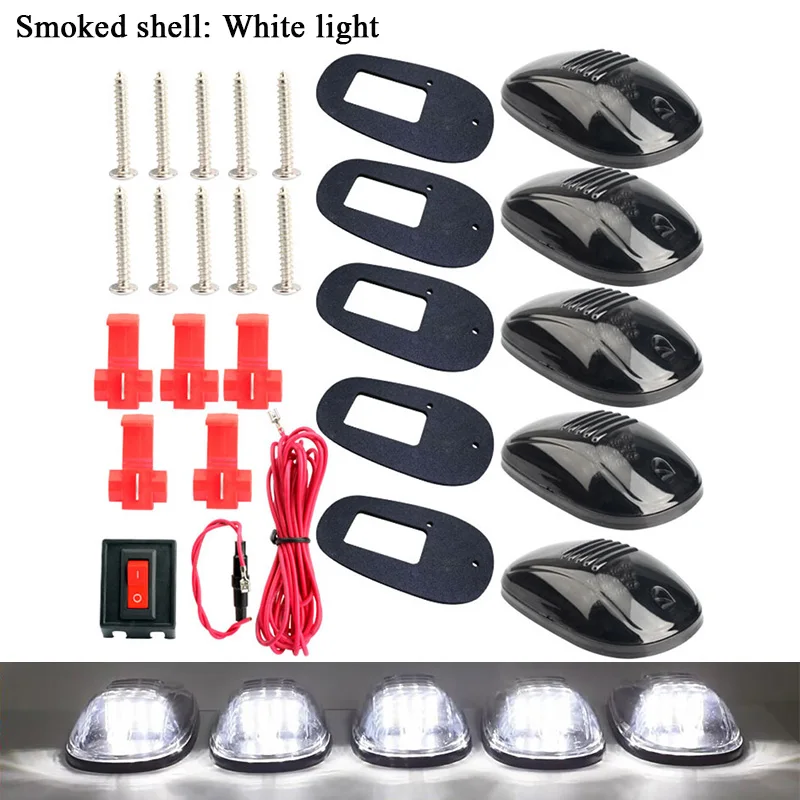 

5 шт. светодиодный маркер ходовой кабины на крыше, сигнальная лампа мыши для Dodge RAM F150 Beast Toyota Tundra Chevrolet GMC...