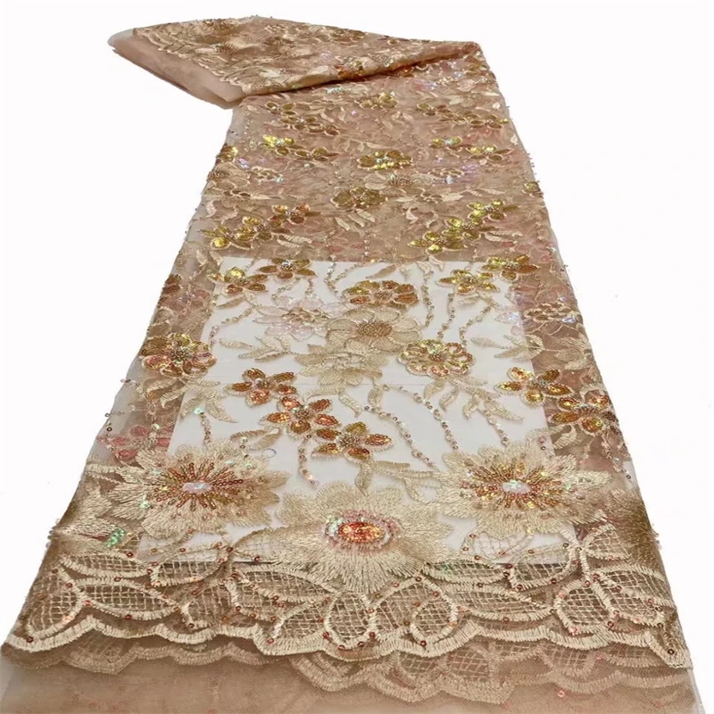 

Африканская кружевная ткань с вышивкой, высокого качества, DP31450