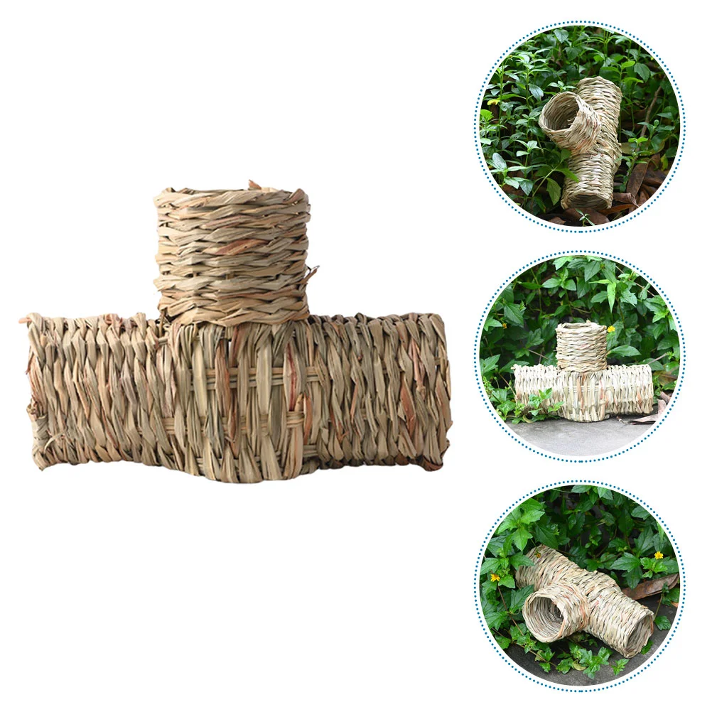 

Tunnel Hamstersmall Guinea Hideaway Pet Animal Three Way Tube House Tunnels Toyshideout Chew Chinchilla Grass Play Woven Cage