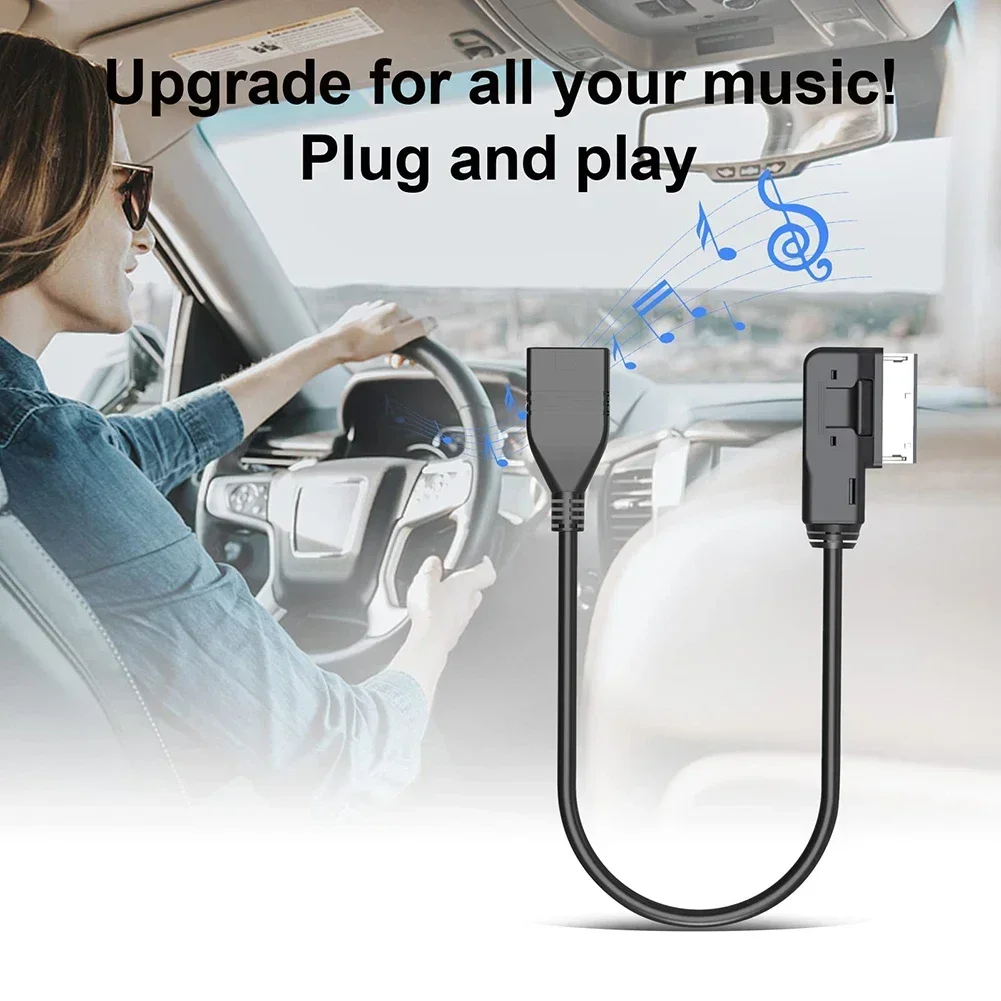 Автомобильный USB AUX музыкальный кабель AMI sma Plug And Play черный для A4L A5 A8 Q5 из ПВХ новый