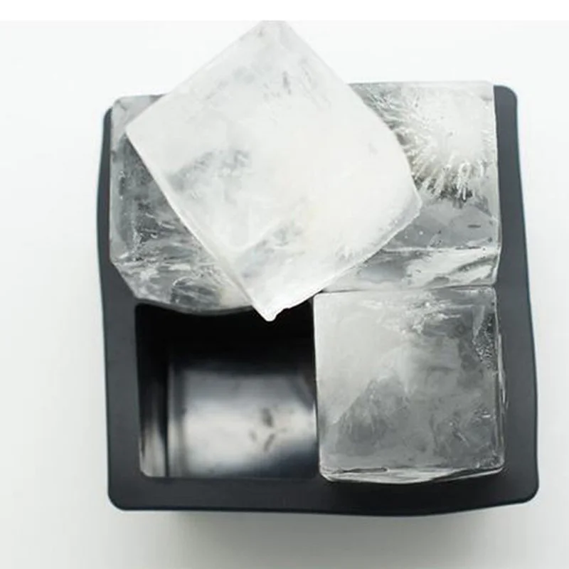 

4-cavity Large Drink Ice Cube Silicone Pudding Jelly Soap Mold Big Square Cake Bread Mould Bar Tray Kitchen Cook Baking Tool