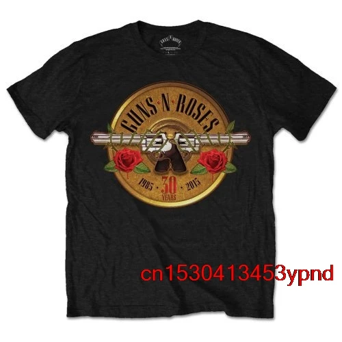 

man's t-shirt Guns N Roses 30th Photo Logo Mens Black T-Shirt (Large) woman's shirt