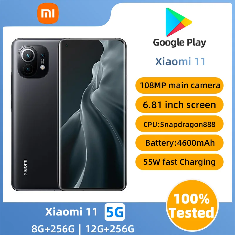Смартфон Xiaomi 11, 8/256ГБ, 12/256ГБ, global, б/у | AliExpress
