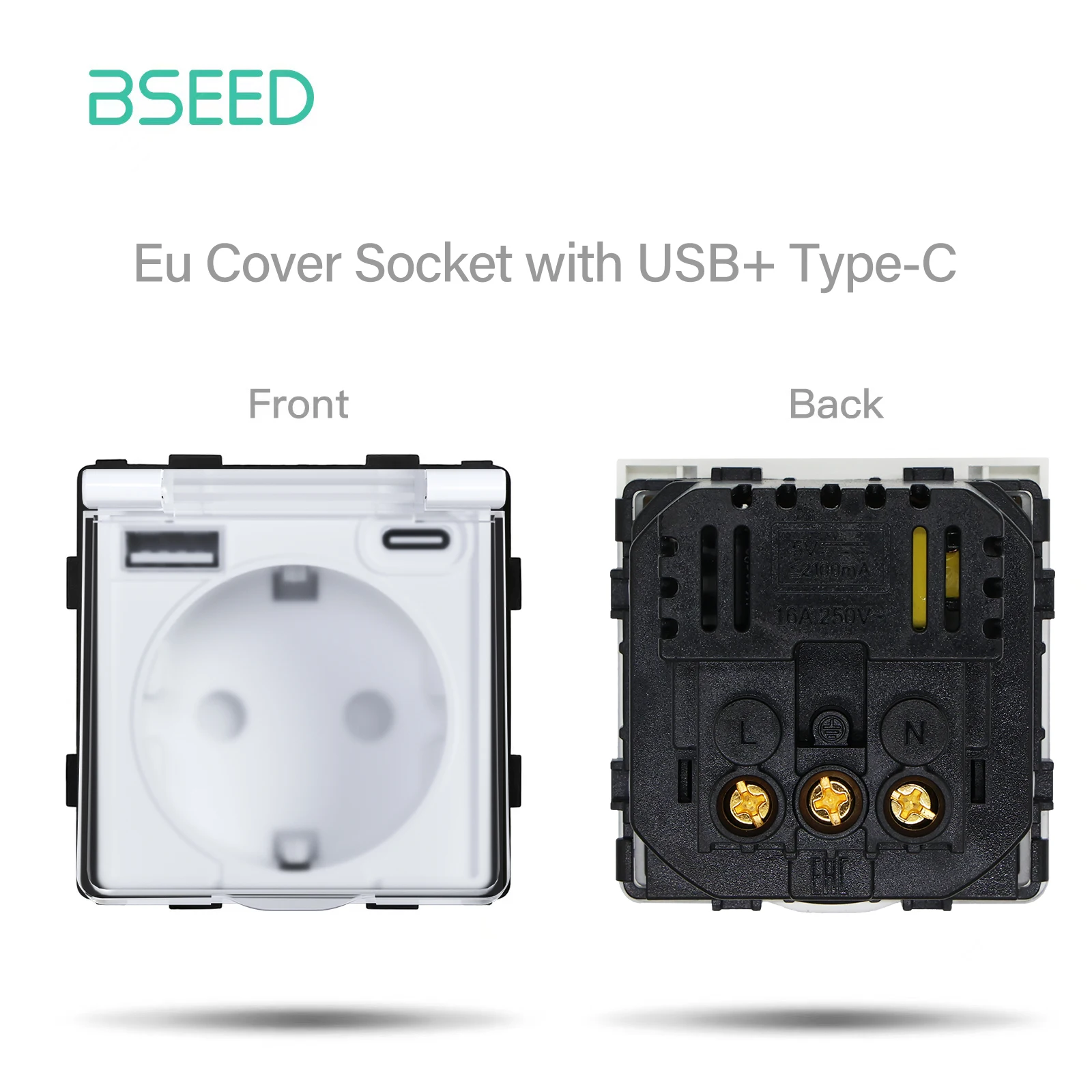 

БСЕЕД ЕС розетка с USB Type-C 16А