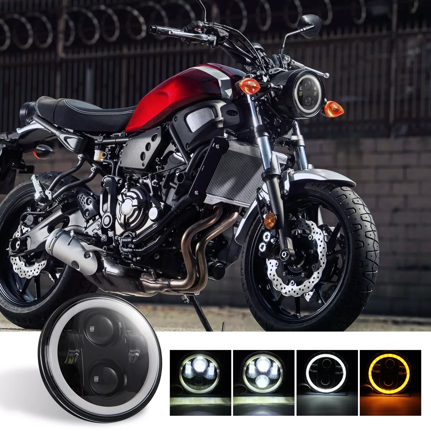 

2x BA20D H6 S2 Motorcycle LED Headlight Lamps Hi/Low Beam Conversion White Bulbs 1000lm 6W For DC Motorcycle Headlight Bulbs