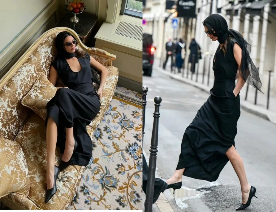 

Женское уличное платье с U-образным вырезом, Летнее Длинное платье с коротким рукавом и уксусной кислотой, 2023