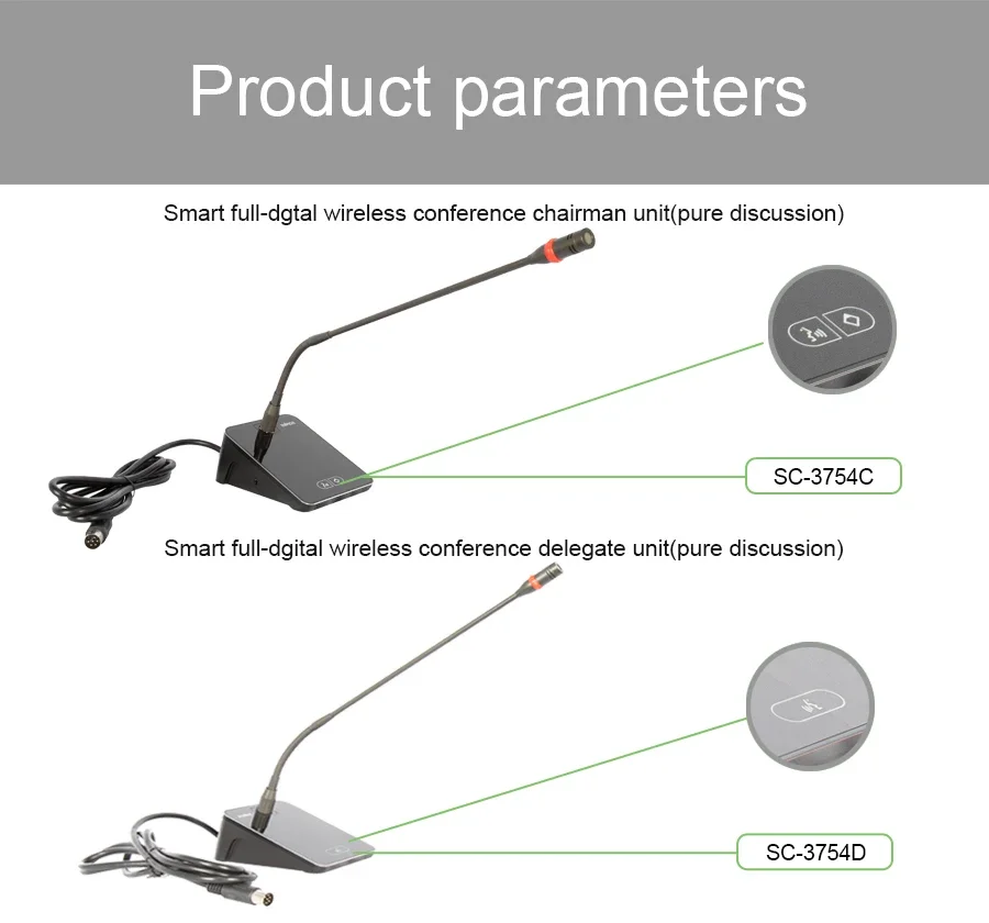 Sonbs дешевый беспроводной обсуждающий микрофон аудиотехника для конференций