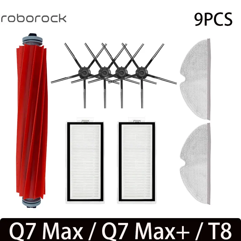 

Аксессуары для Roborock Q7 Max / Q7 Max+ / Q7 Plus / T8: боковая щетка, HEPA-фильтр, швабра