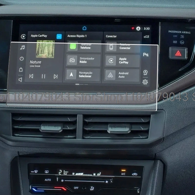 Фото Защитная пленка из закаленного стекла для VW Volkswagen Taos T-Cross 2022, 10,1-дюймовый автомобильный радиоприемник, GPS-навигация, аксессуары для интерьера №2