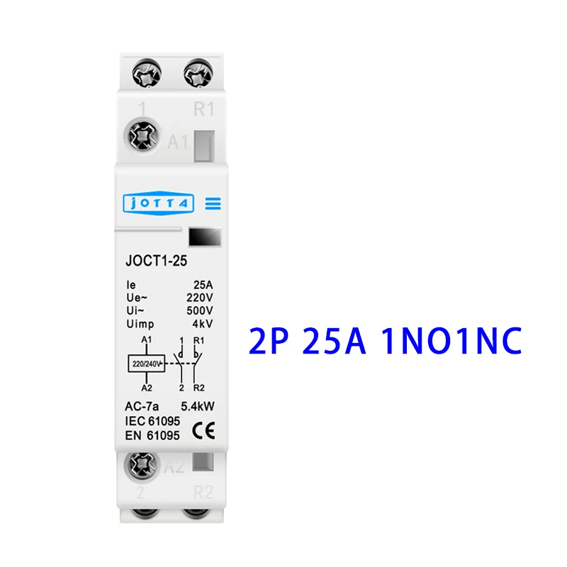 

JOTTA JOCT1 модульный контактор 2P 25A AC220V
