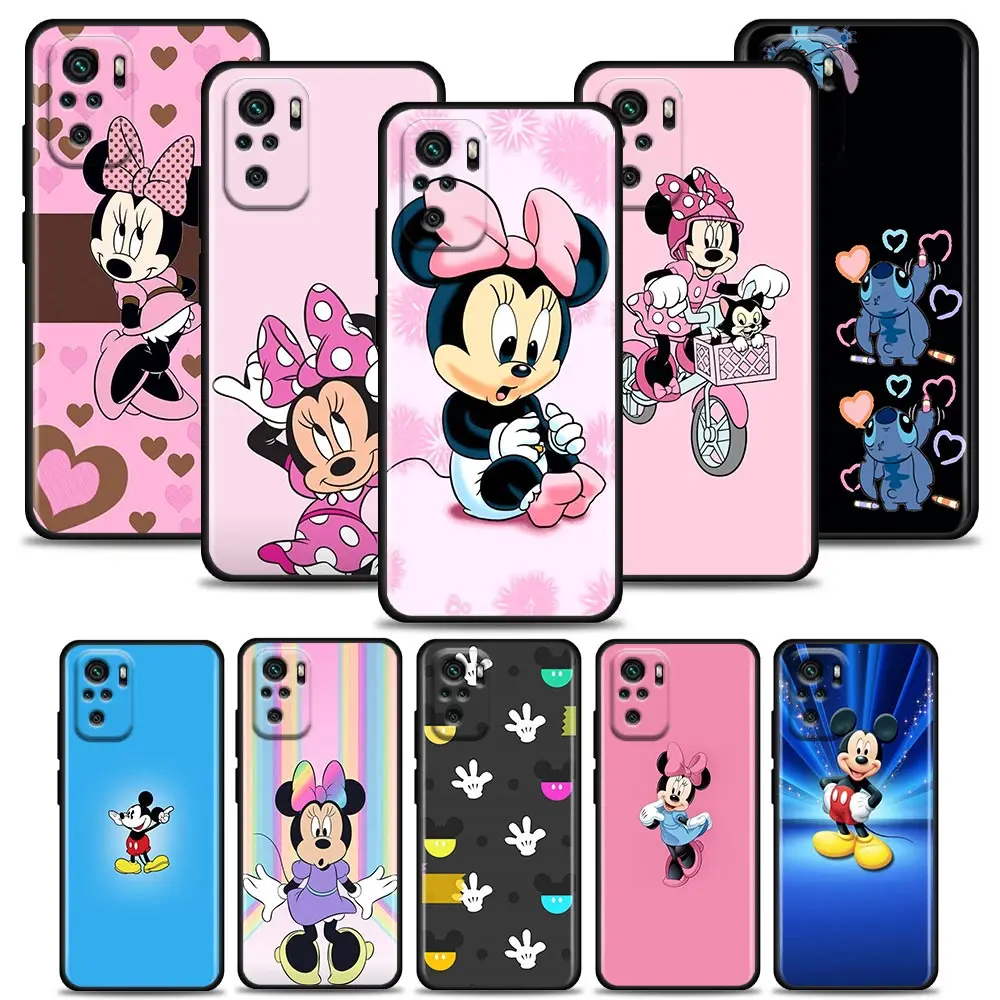 

Anime Mickey Minnie Mouse Phone Case for Redmi 6 6A 7 7A 8 8A 9 9A 9C 9T 10 10C K40 K40S K50 Pro Plus Gaming Silicone Case