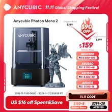 ANYCUBIC Photon Mono 2 LCD UV Resin 3D Printer High-Speed 3D Printing 6.6" 4K+ Monochrome Screen 165*143*89mm Printing Size