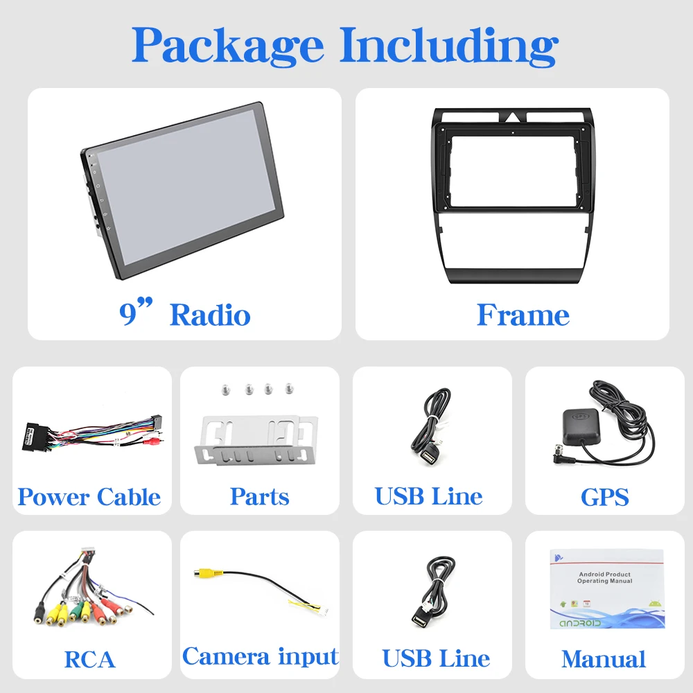 Беспроводное радио WiFi 4G CarPlay для Audi A6 C5 S6 RS6 1997-2004 Android Multimedia Player 2din Head Unit DSP Stereo Receiver RDS on.