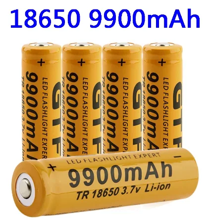 

18650 литиевая аккумуляторная батарея, батарея 9900 мАч, литиевая батарея 3,7 в для яркой быстрой батареи, аккумуляторная батарея