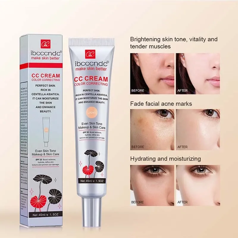 

CC Cream Face Care Foundation Base BB CC Cream Makeup Brightening Concealer Cream Whitening Concealer Primer