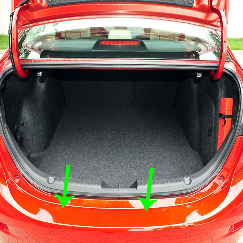 Для Mazda 3 M3 Axela седан (4DR) 2014 + накладка на порог заднего бампера из нержавеющей стали