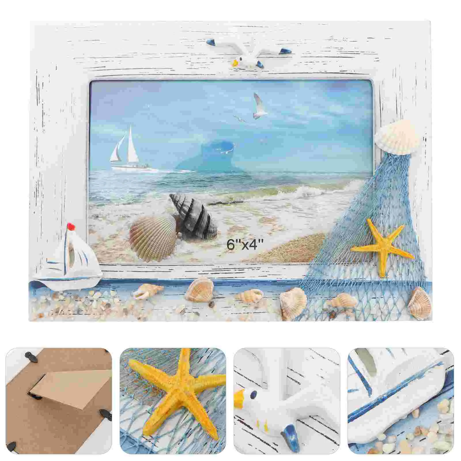

6 Inches Photo Holder Mediterranean Theme Photo Frame Desktop Picture Holder