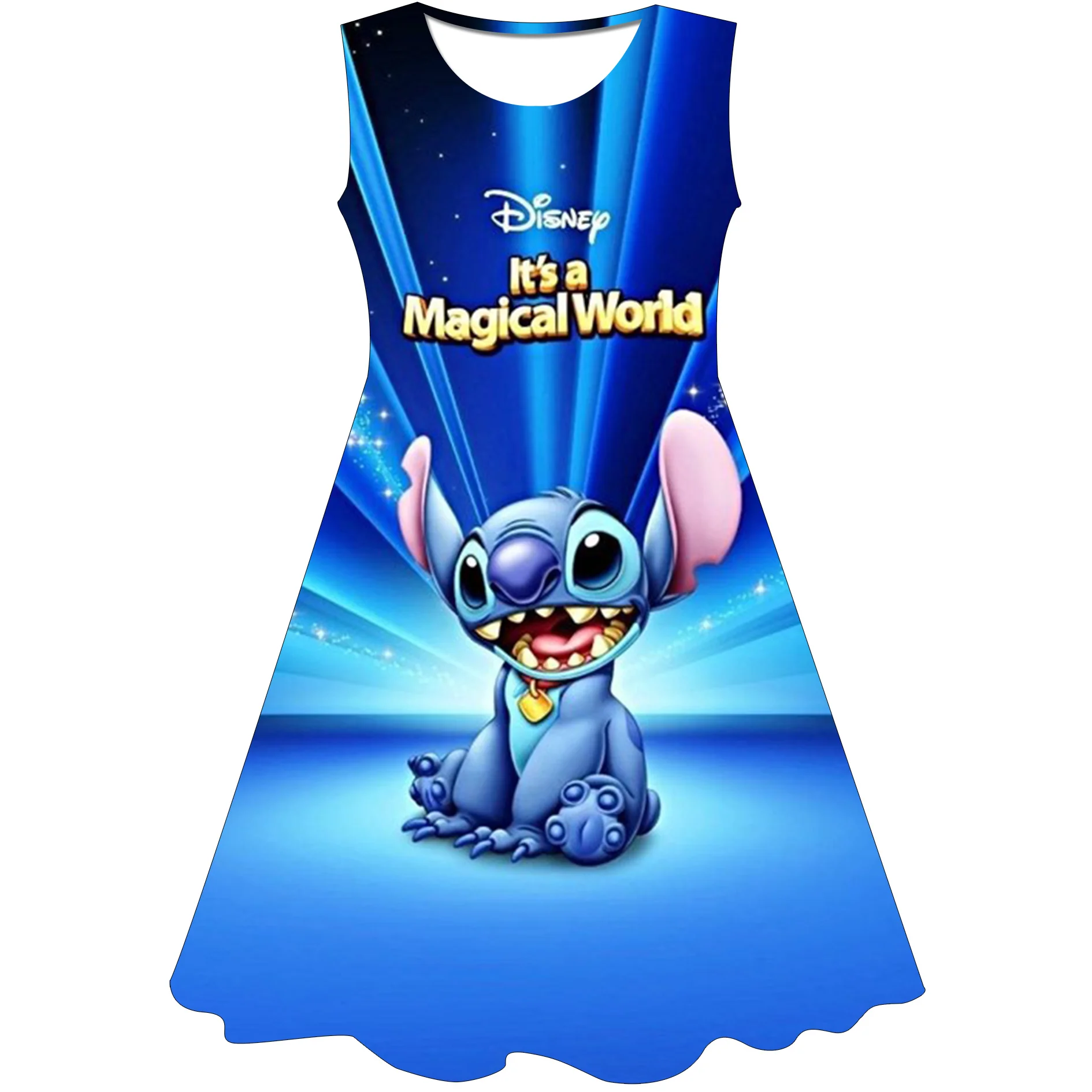 

Fashion Baby Girls Stitch Dress Summer Dress Cartoon Stitch Dress Princess Stitch Dress Children's Girl Clothing 0-10 Years
