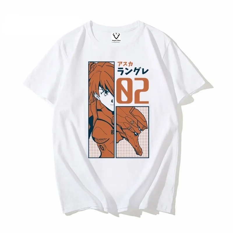 

Cool Asuka Langley Ayanami Rei T Shirt Men Manga Unisex Japan Anime otaku Streetwear T-shirt Casual Short Sleeve Fashion Tshirt