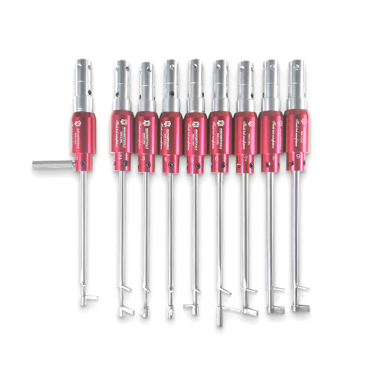 

Huashi Locksmith Tools 9 Pcs Safe Pick Set for Box Blade