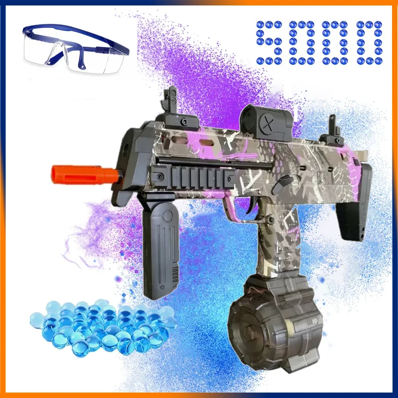 

Электрический шар-брызговик UZI Gel Blaster, автоматический игрушечный пистолет с барабаном Mag10000, водяные бусины, игры для стрельбы на открытом воздухе для взрослых и детей